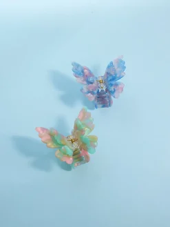 Airy Butterfly Haarklammer Blue-pink