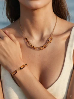 Amber Texture Kette