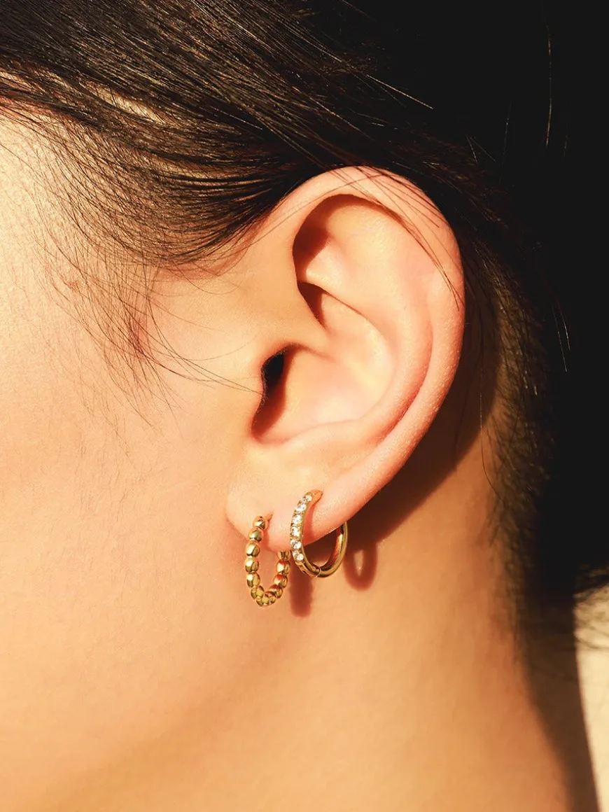 Beaded Hoop Ohrringe