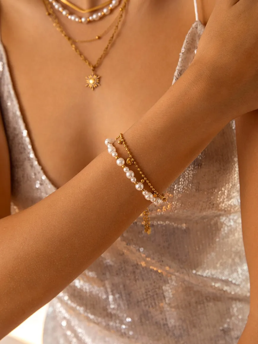Beaded Pearl ARMBAND