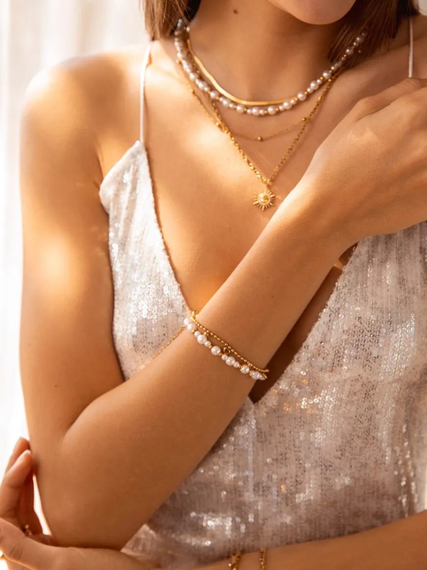 Beaded Pearl ARMBAND
