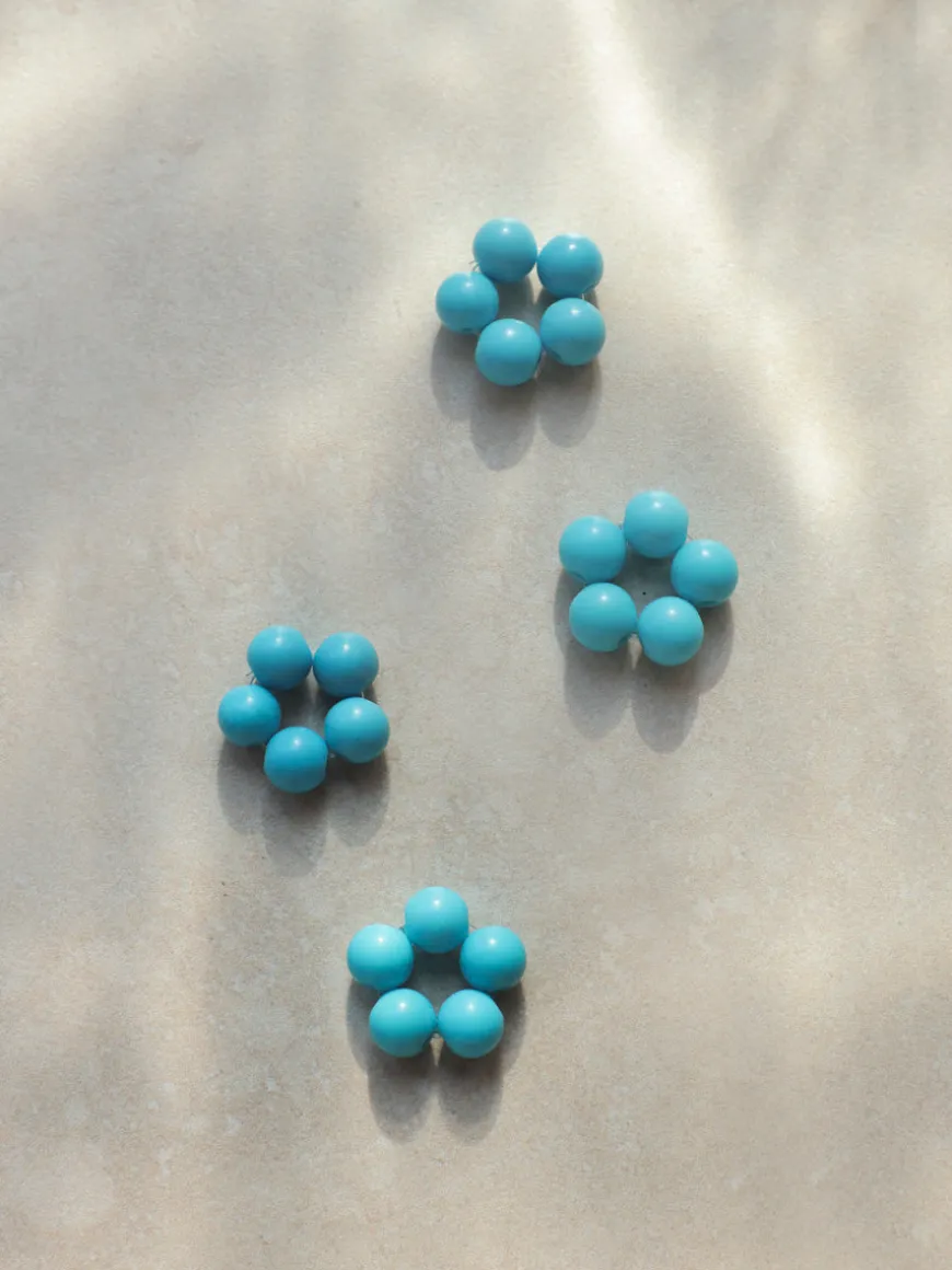 Bead Flower Ohrring-Charm