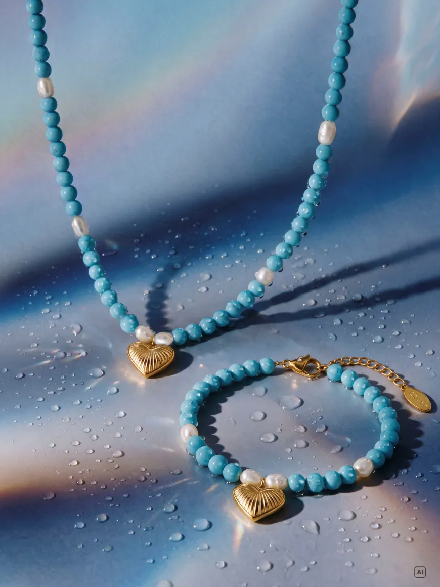 Bead Heart Kette
