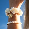 Blissful Pure Silk Medium Scrunchie Cream White