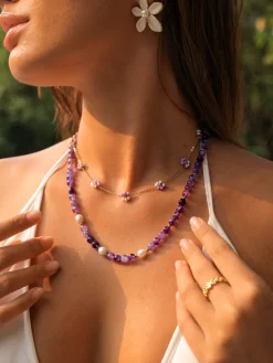 Blossom Moment Purple-white Kette