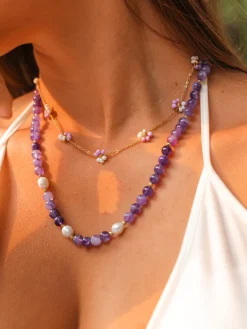 Blossom Moment Purple-white Kette