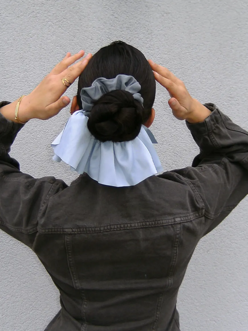 Breeze Wrap Blue Scrunchie