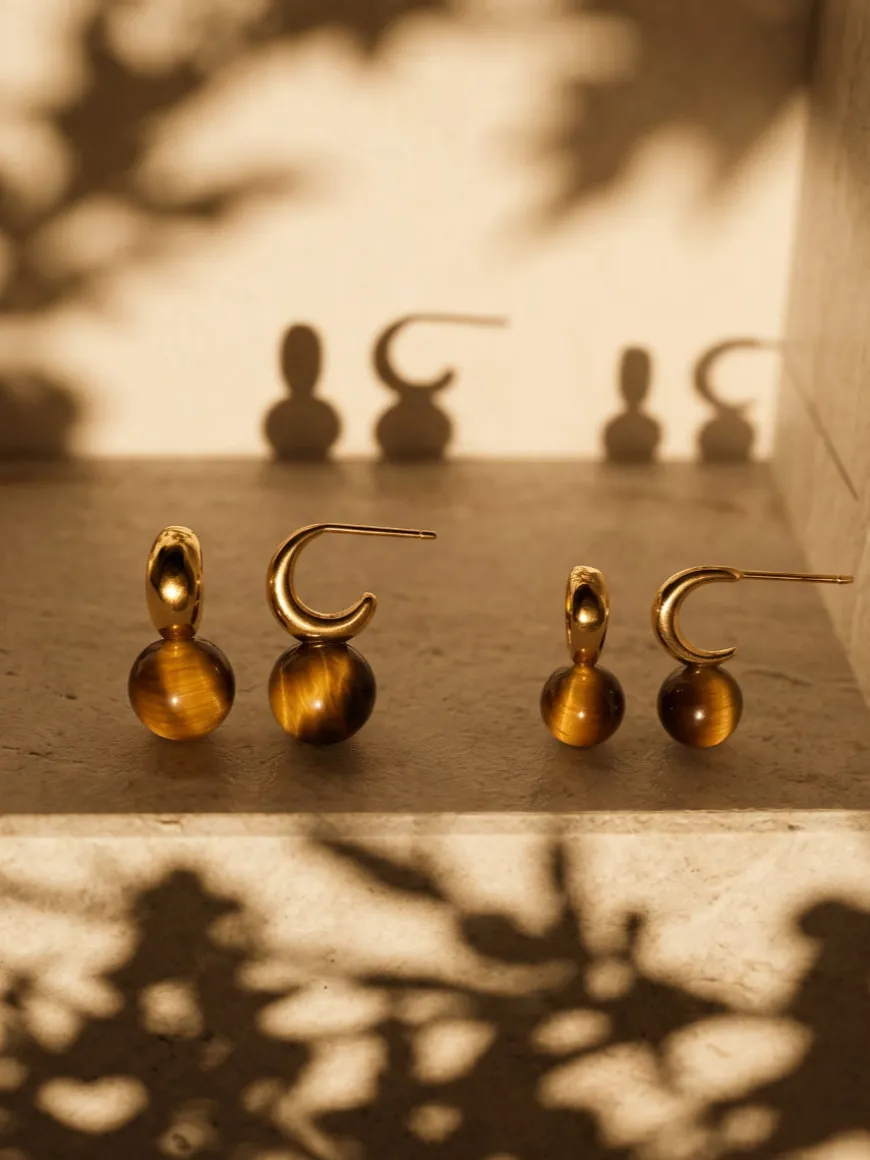 Chic Tiger's Eye Small Ohrringe