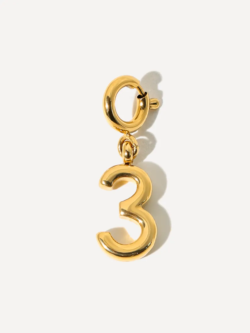 Classic Number Ketten-Charm - 3