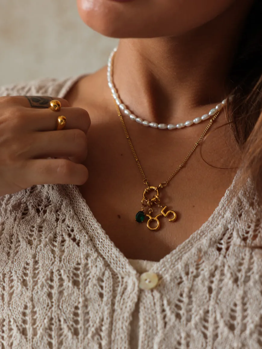 Classic Number Ketten-Charm - 5