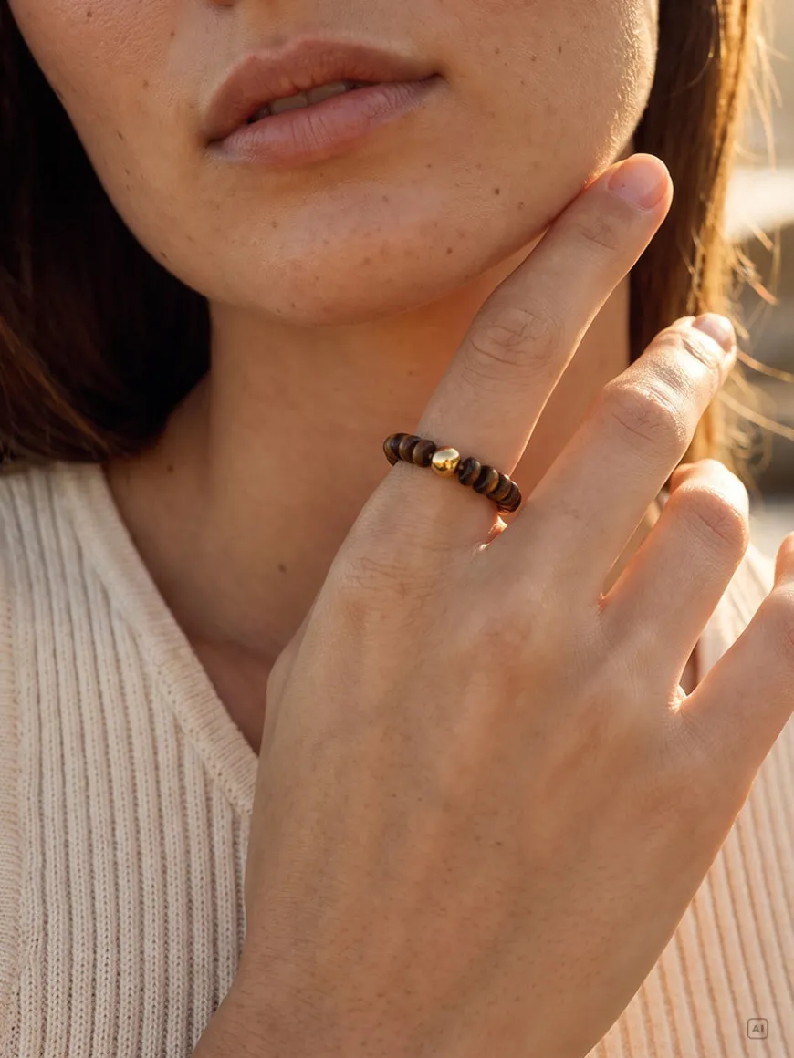 Classic Tiger's Eye Mark Ring