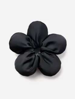 Cream Blossom Black Scrunchie