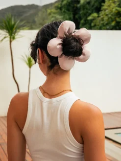 Cream Blossom Pink Scrunchie