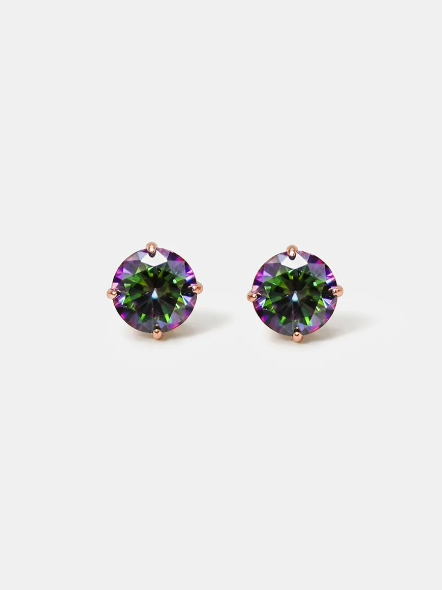 Crystal Delight Aurora Black Small Stub-Ohrringe