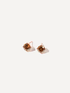 Crystal Delight Coffee Small Stub-Ohrringe