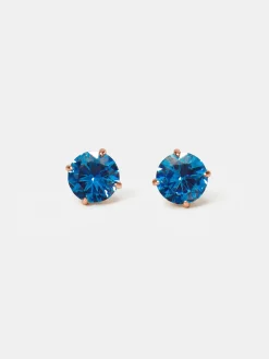 Crystal Delight Dark Blue Small Stub-Ohrringe