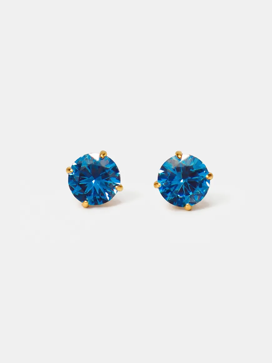 Crystal Delight Dark Blue Small Stub-Ohrringe
