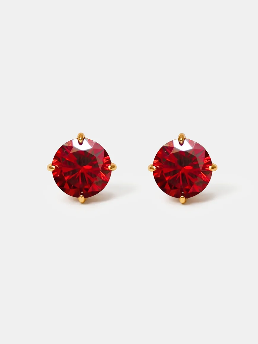 Crystal Delight Dark Red Stub-Ohrringe