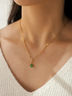 Crystal Delight Green Ketten-Charm