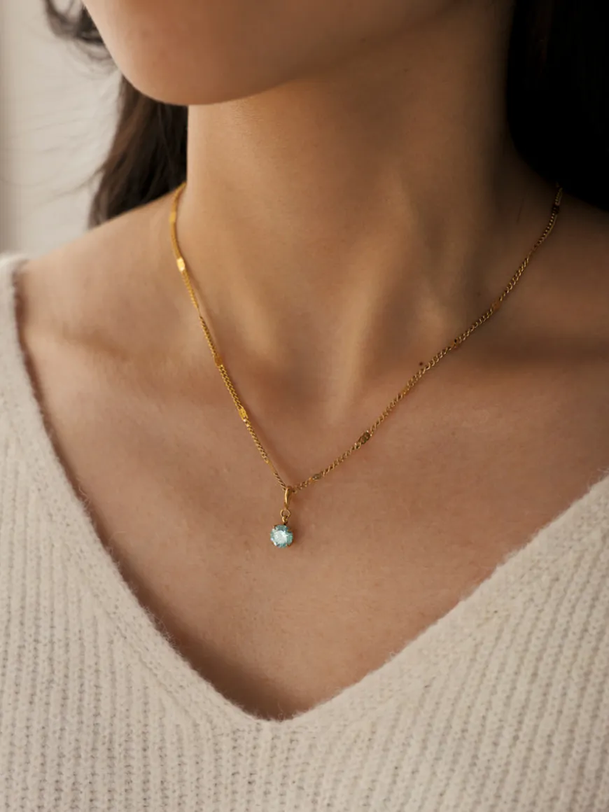 Crystal Delight Light Blue Ketten-Charm