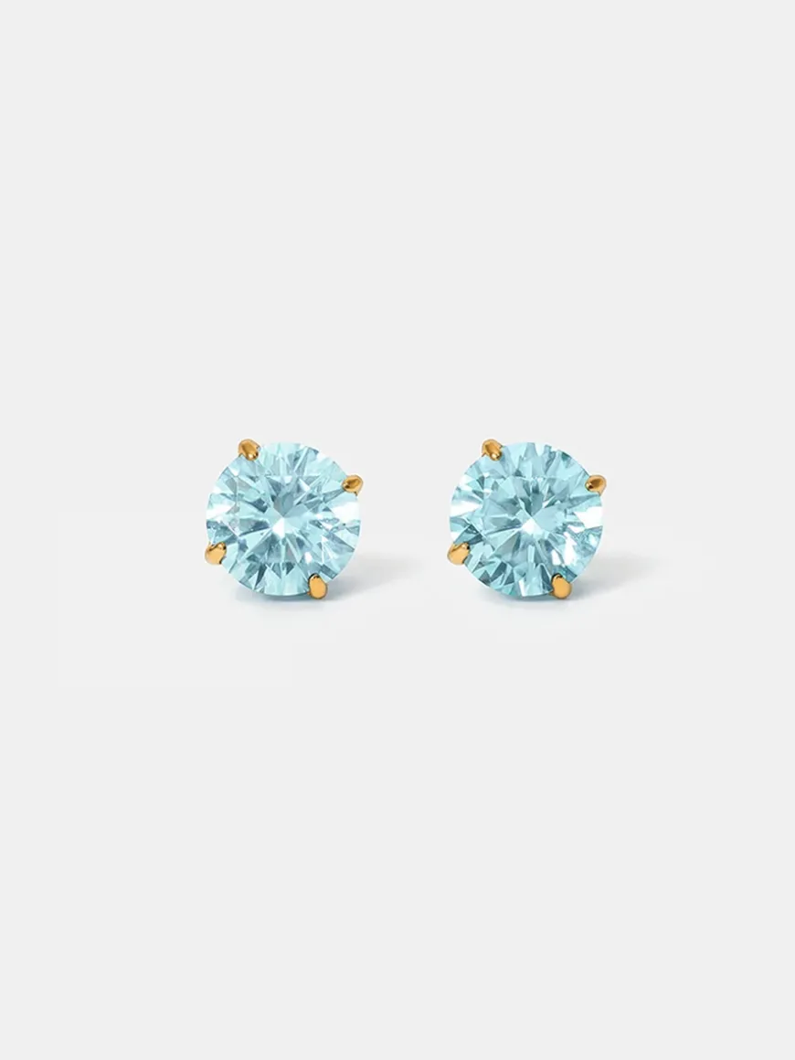 Crystal Delight Light Blue Small Stub-Ohrringe