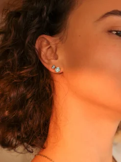 Crystal Delight Light Blue Stub-Ohrringe