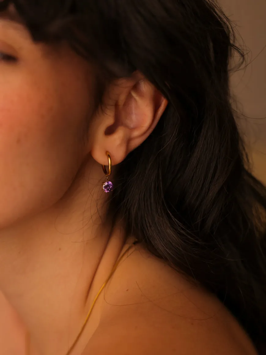 Crystal Delight Purple Ohrringe