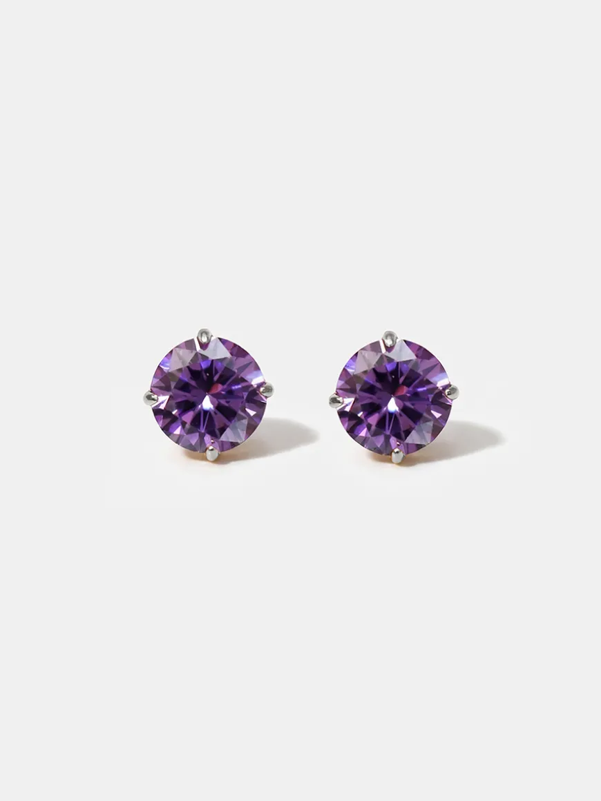 Crystal Delight Purple Small Stub-Ohrringe