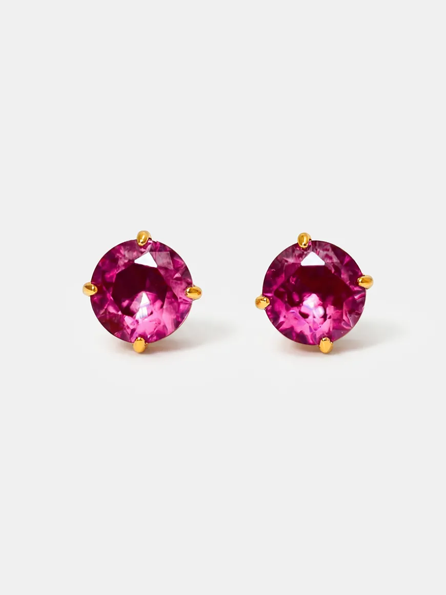 Crystal Delight Ruby Stub-Ohrringe