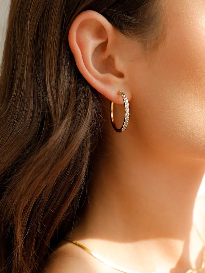 CRYSTALIZED SHINE HOOP LARGE Ohrringe