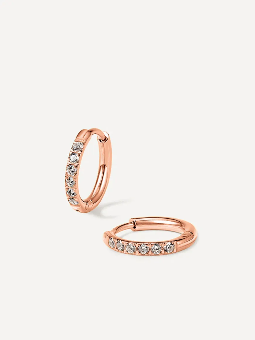 CRYSTALIZED SHINE HOOP Medium Ohrringe