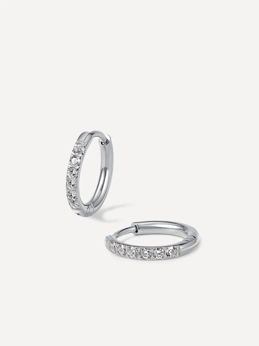 CRYSTALIZED SHINE HOOP Medium Ohrringe