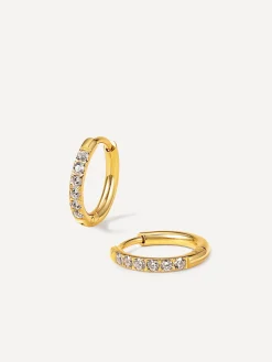 CRYSTALIZED SHINE HOOP Medium Ohrringe