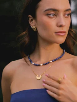 Dawn Pearl Dark Blue Kette