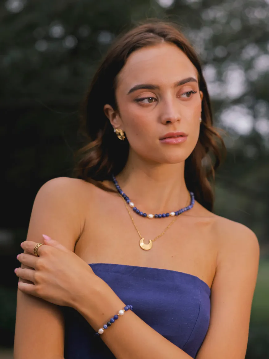 Dawn Pearl Dark Blue Kette