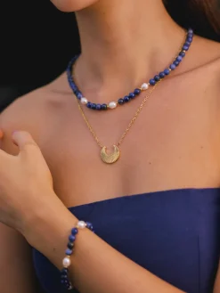 Dawn Pearl Dark Blue Kette