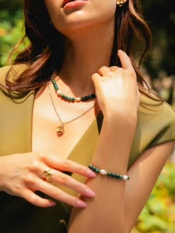 Dawn Pearl Green Kette