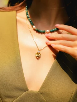 Dawn Pearl Green Kette