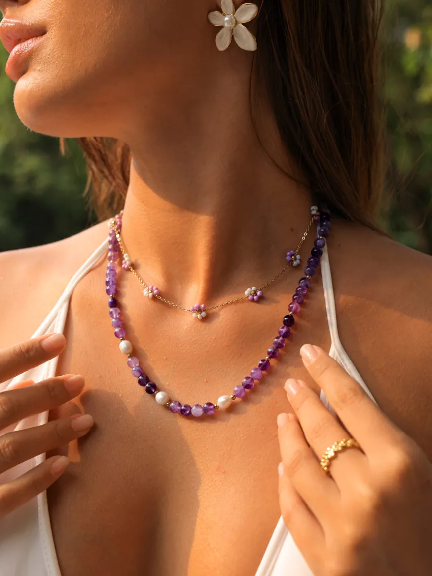 Dawn Pearl Purple Kette