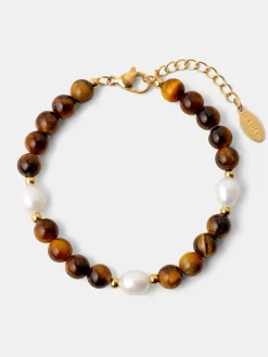 Dawn Pearl Tiger's Eye ARMBAND
