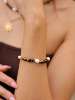 Dawn Pearl Tiger's Eye Set
