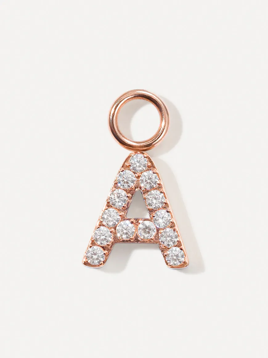 Dazzling Letter Ohrring-Charms
