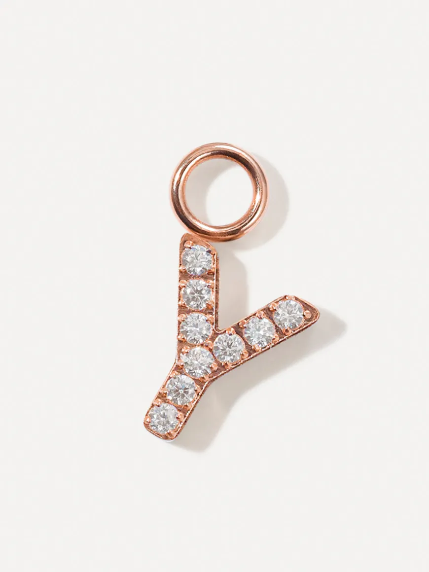 Dazzling Letter Ohrring-Charms