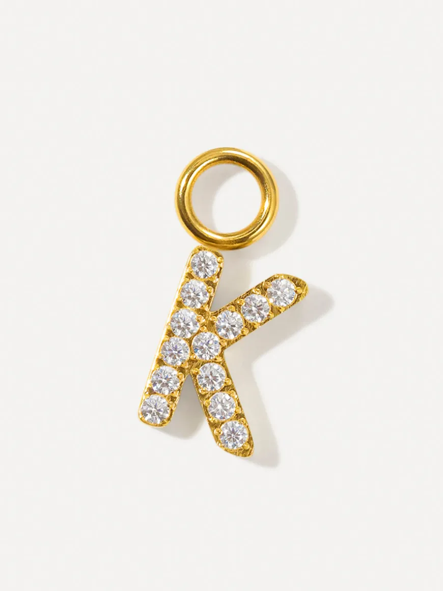 Dazzling Letter Ohrring-Charms
