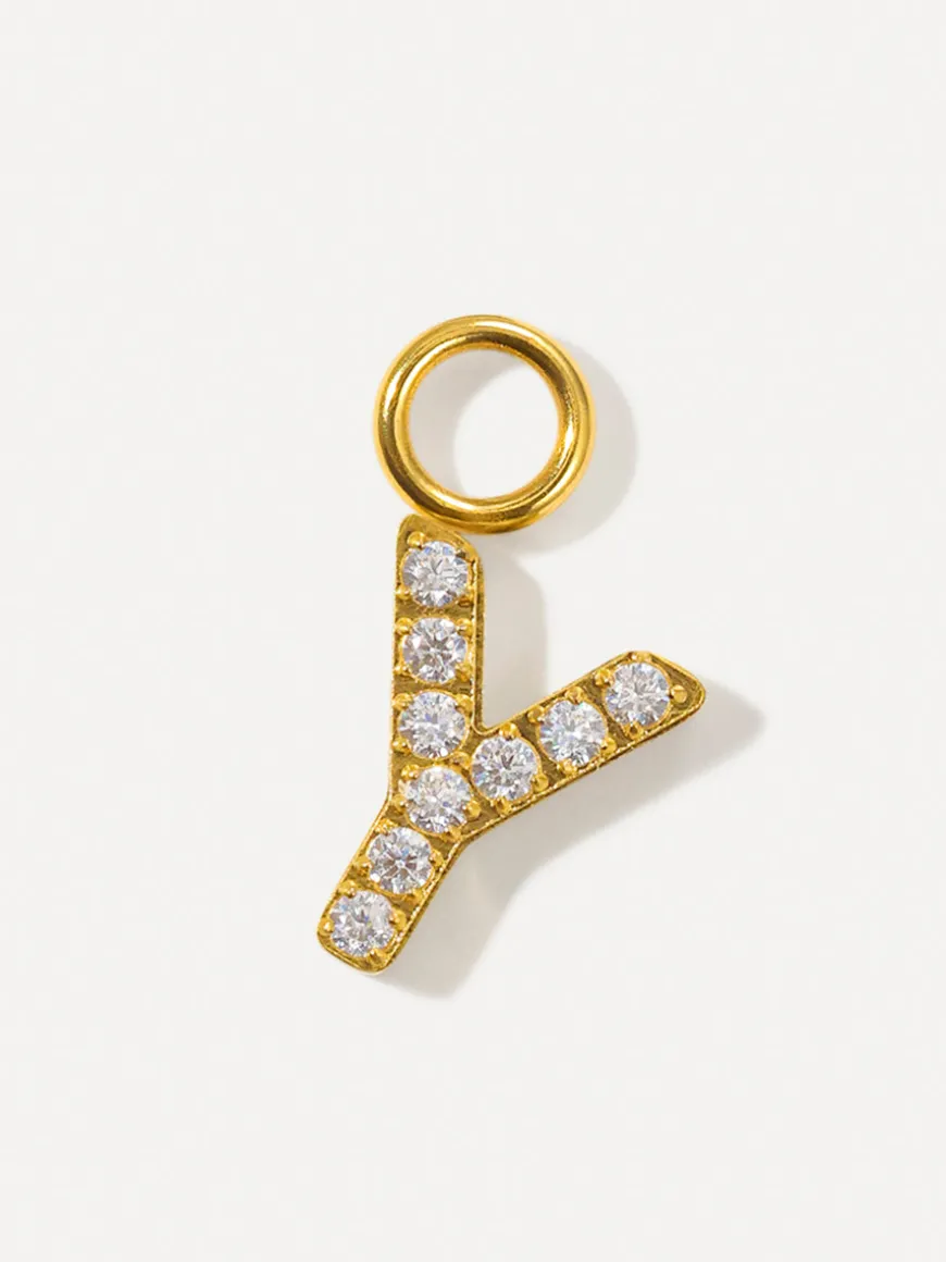 Dazzling Letter Ohrring-Charms