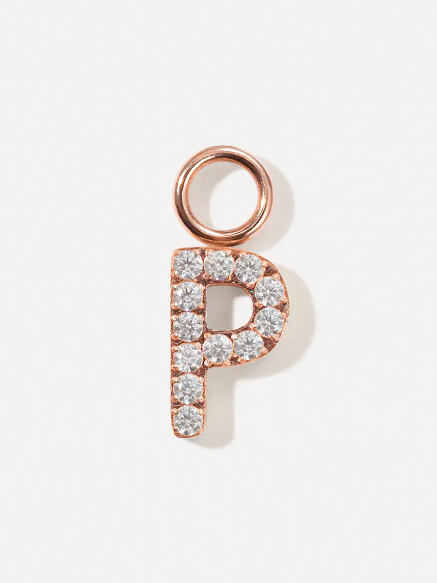 Dazzling Letter Ohrring-Charms
