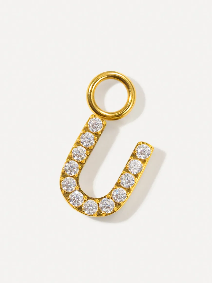 Dazzling Letter Ohrring-Charms