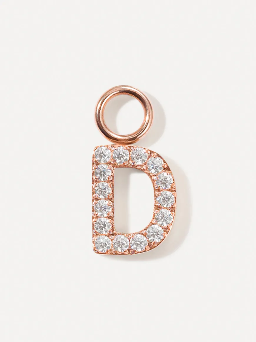 Dazzling Letter Ohrring-Charms