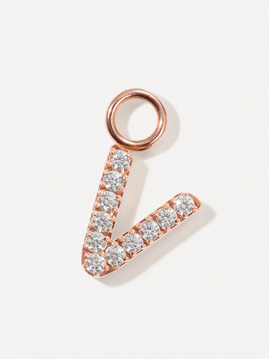 Dazzling Letter Ohrring-Charms
