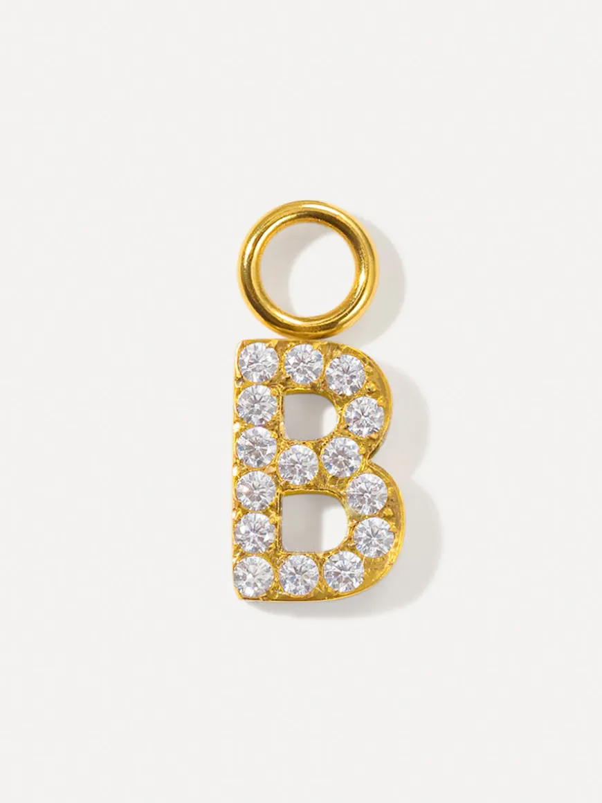 Dazzling Letter Ohrring-Charms